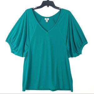 Worthington Green Jersey Pullover Shirt Size L